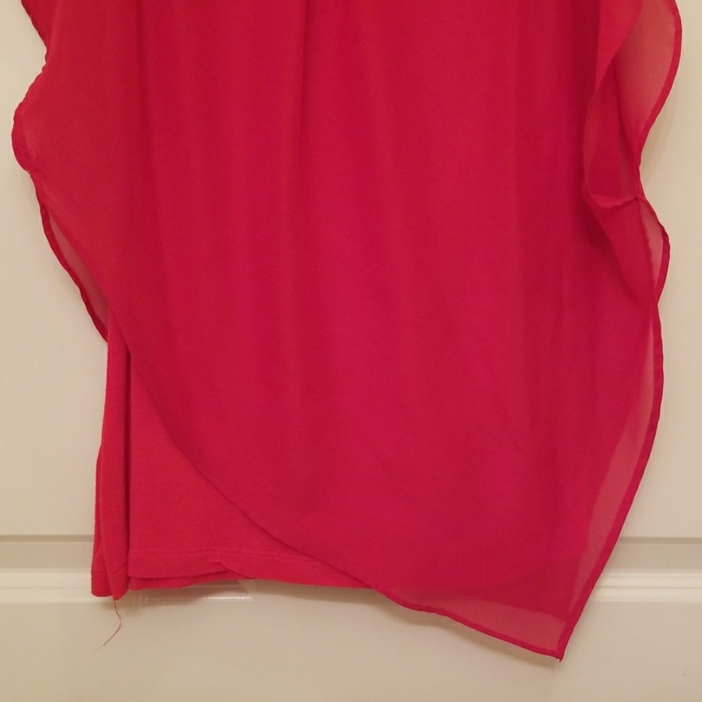 Asymmetrical Red Top - Picture 6 of 8